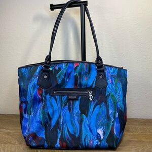 MZ WALLACE Chelsea Nylon Shoulder Tote Bag in Blue Orchid